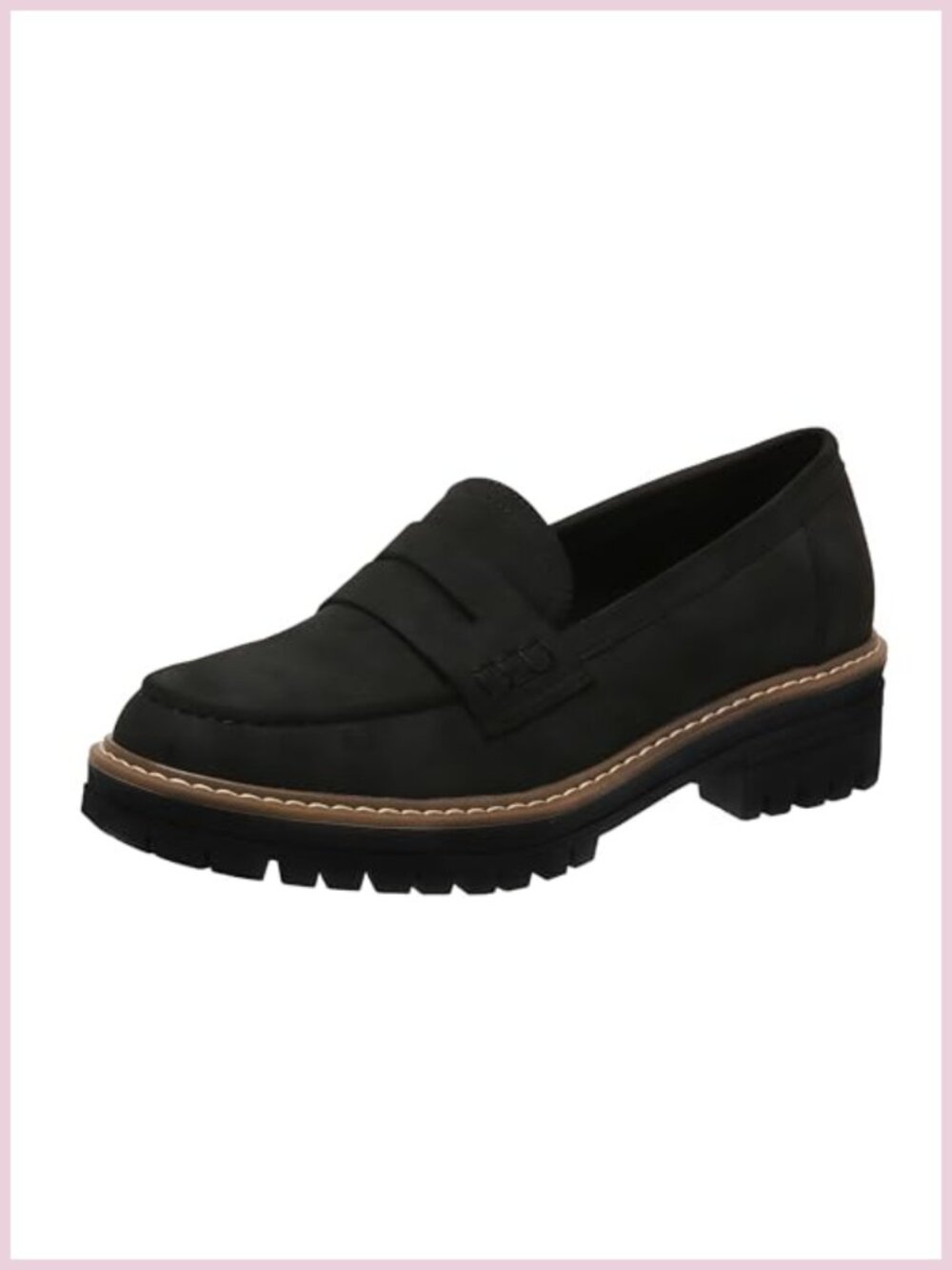 Suede Platform Penny Loafers Slip On Casual Work Walking Shoes